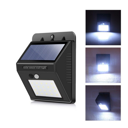 LED Solar Powered LED Wall Light with Night Sensor