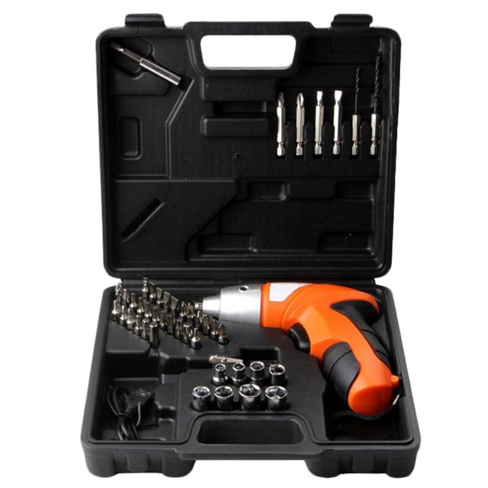 45Pcs 4.8V Rechargeable Electric Cordless Screwdriver Drill Set