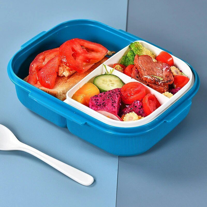 3-Compartment Lunch Box with 350ml Bottle