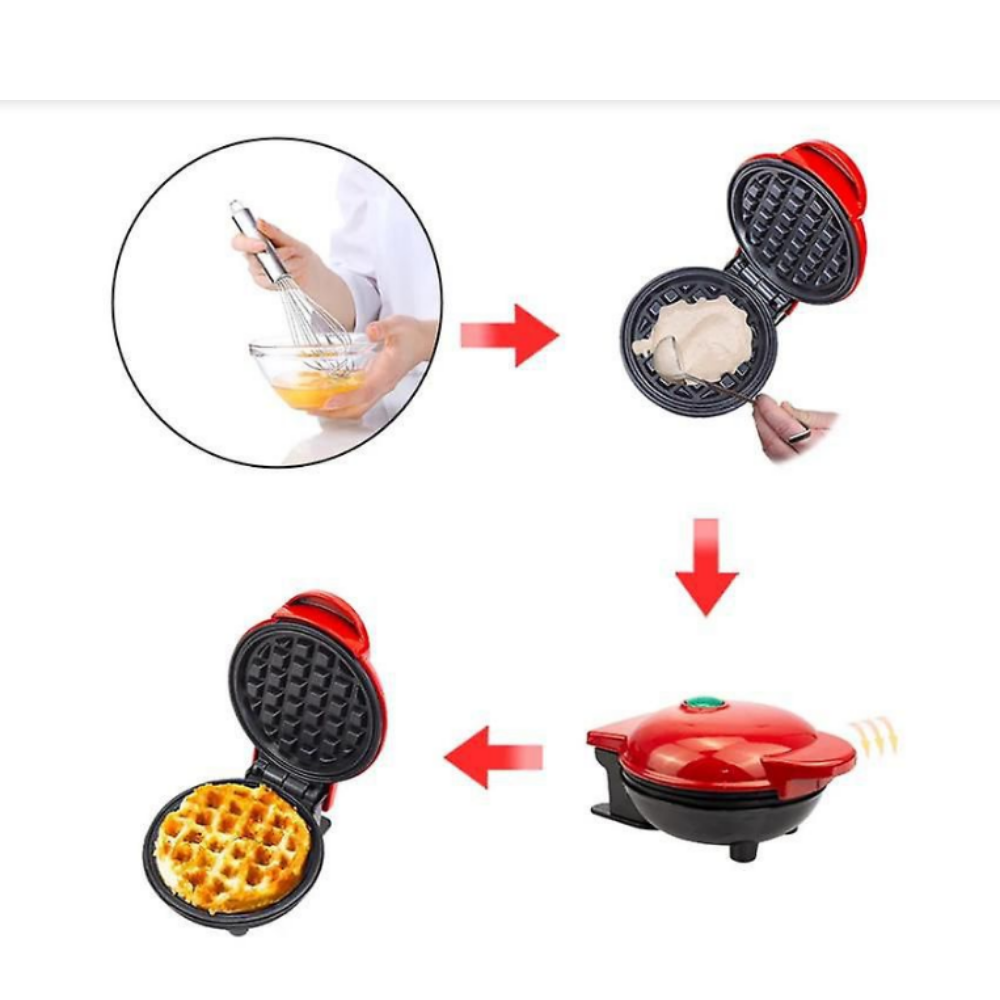 Non-Stick Mini Waffle Maker (Damaged Box)