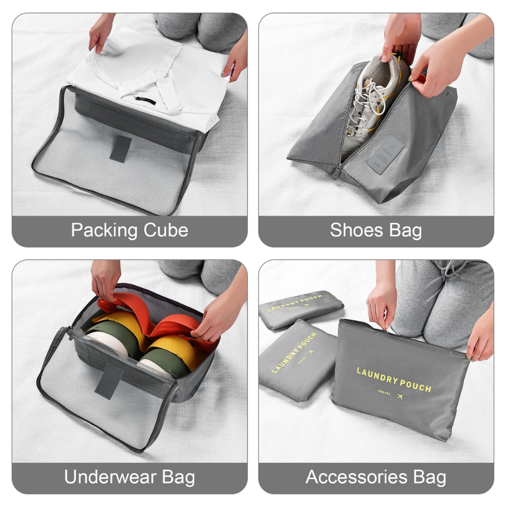 7-Piece Travel Packing Organizer Set