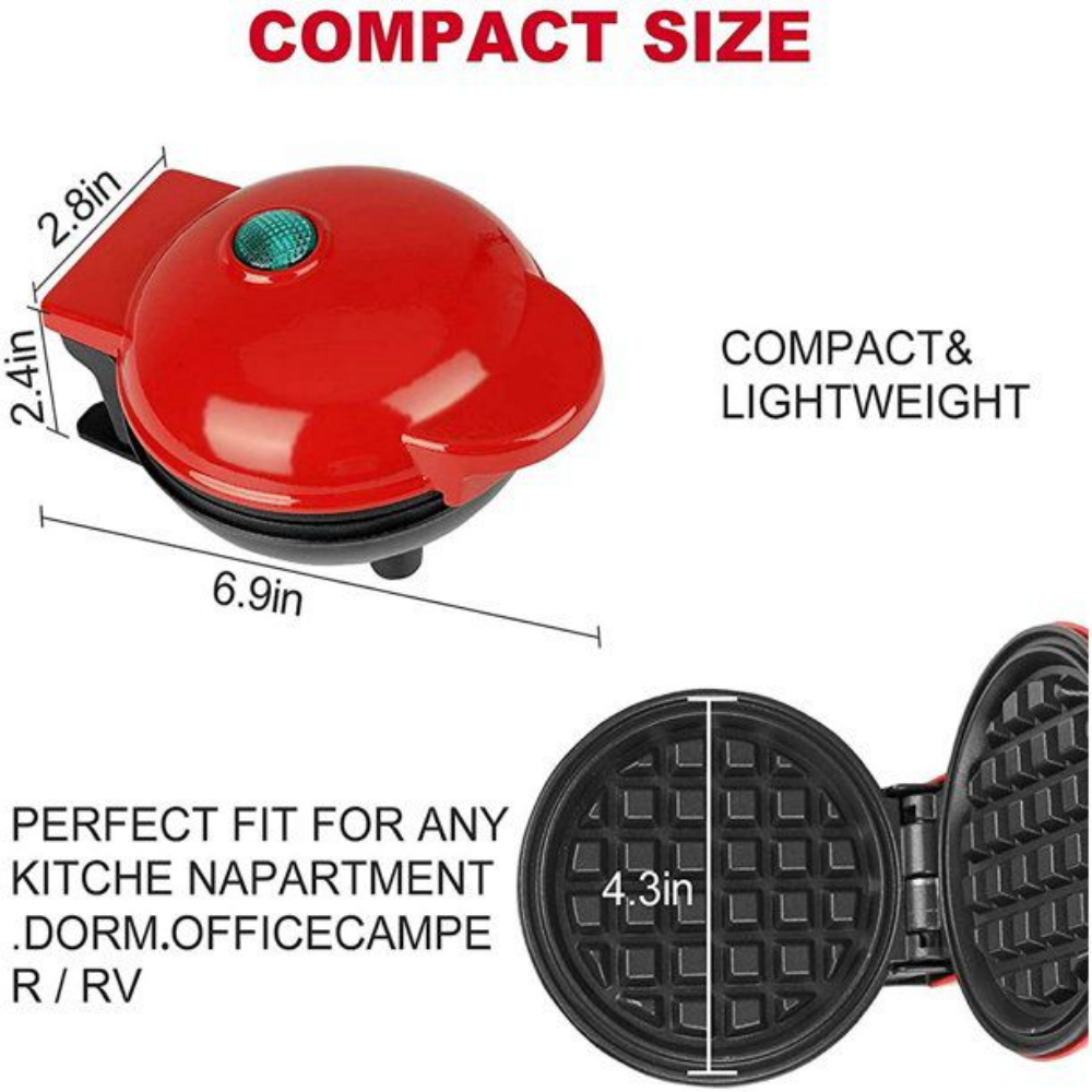 Non-Stick Mini Waffle Maker (Damaged Box)