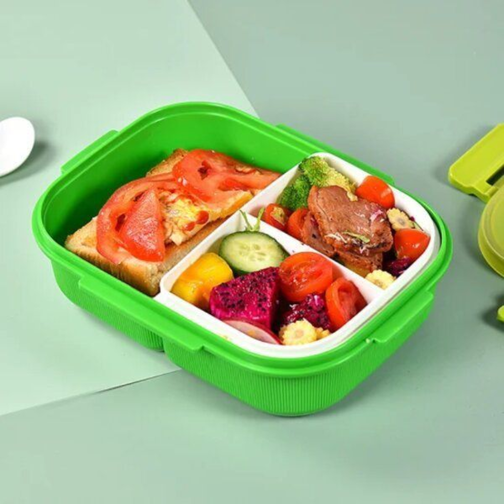 3-Compartment Lunch Box with 350ml Bottle