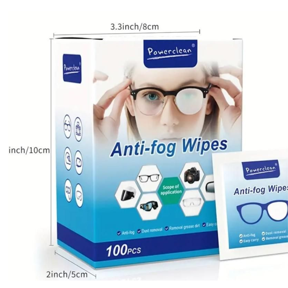 Eye Glasses Cleaner Wipes (100 pcs) - Anti Fog Wipes