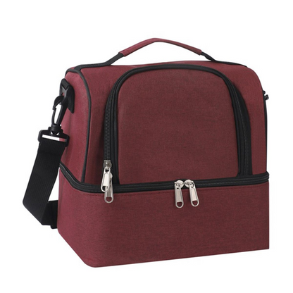 Double Layer Lunch Bag Cooler Insulated Lunch Bag