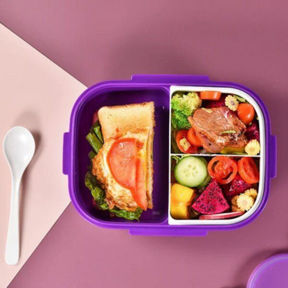 3-Compartment Lunch Box with 350ml Bottle