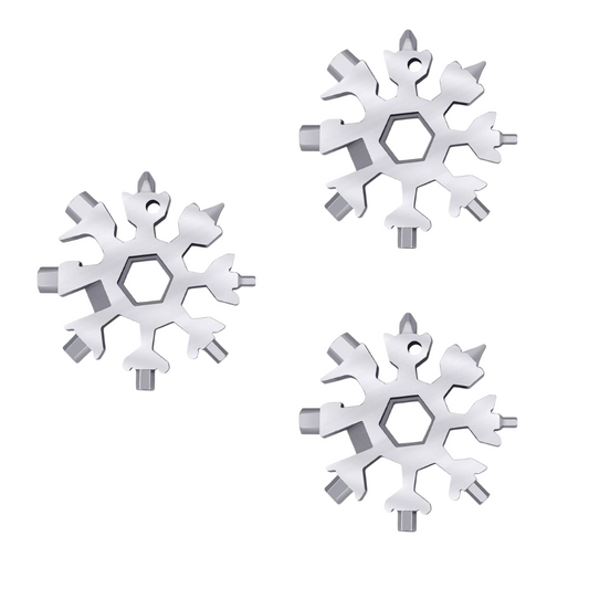 18-in-1 Snowflake Portable Multi-tool Screwdriver & Wrench - Set of 3